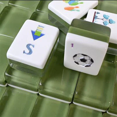 Army Green Acrylic Mahjong Tiles