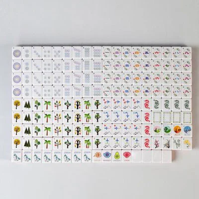 Army Green Acrylic Mahjong Tiles