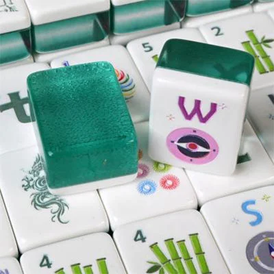 Emerald Green Crystal Clear Acrylic Mahjong Tiles