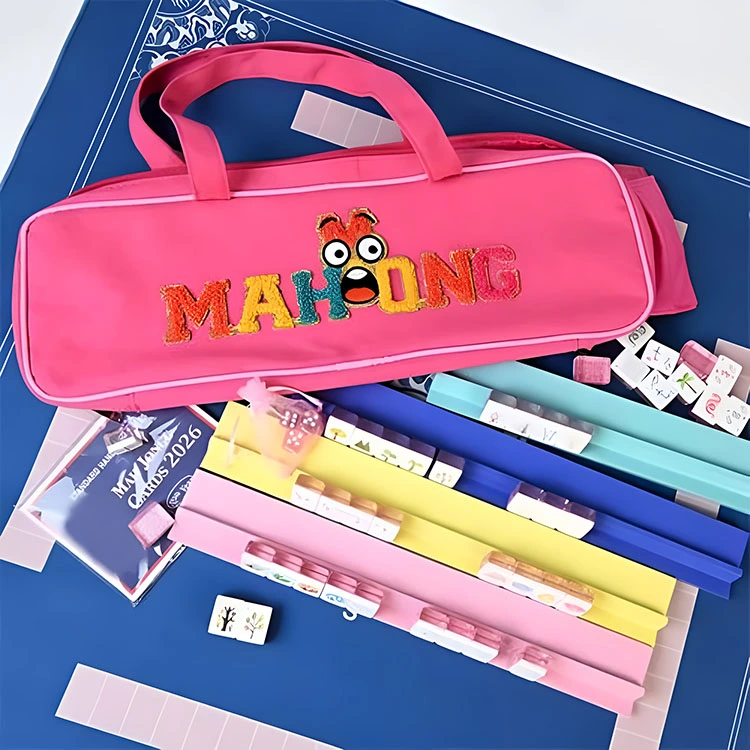 Розовый мультяшный набор Emoji Mahjong