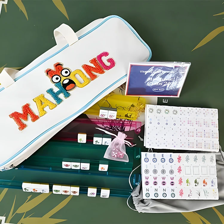 Белый мультяшный набор Emoji Mahjong